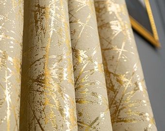 Gold Velvet Curtains, Gold Curtains Living Room, Luxury Curtains Living Room, Golden Living Room, Golden Curtains, Best Curtains, French Pleat, Velvet Drapes, Gold Curtains