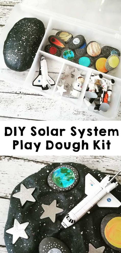 Play Dough Kits, Diy Solar System, Diy Playdough, Sensory Kits, Space Unit, Playdough Activities, Playdough Kits, Space Activities, Invitation To Play