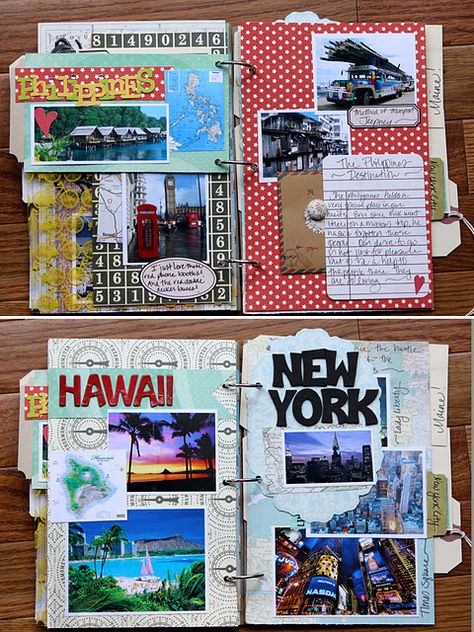 Mini Albümler, Smash Book Ideas, Travel Journal Scrapbook, Travel Album, Scrapbook Videos, Scrapbook Gift, Smash Books, Travel Journals, Journal Scrapbook