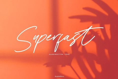 Superfast | Script Font by StudioStory on @creativemarket Campaigns Advertising, Cooper Font, Calligraphy Signature, Pretty Script Fonts, Typeface Typography, Fonts 2023, Fonts Quotes, Hand Drawn Fonts, Handwritten Calligraphy