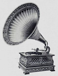 Gramophone Illustration, Gramophone Tattoo, Vintage Train Ticket, Pelican Tattoo, Victorian Ephemera, Music Themed Wedding, Music Drawings, House Pictures, Old Tattoos