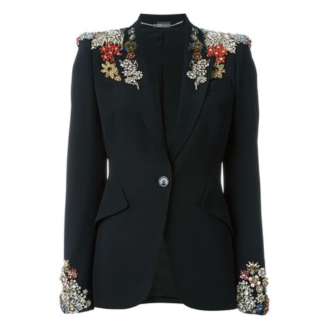 What to Wear to a Holiday Party - Luxury Shopping Photos | W Magazine Embellished Blazer, Blazer Designs, فستان سهرة, Blazer Fashion, Black Blazer, Blazers For Women, Eminem, Designer Outfits Woman, Anarkali