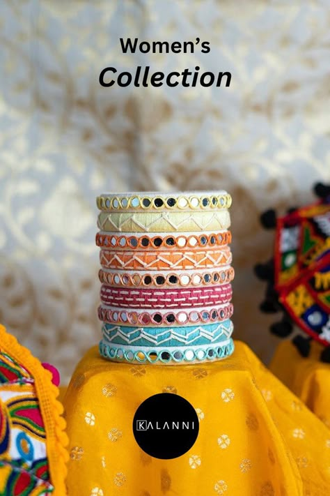 Navratri Splendor: A Collection of Festive Delights Bangles Ideas, Navratri Jewellery, Fabric Bangles, Silk Thread Bangles Design, Silk Bangles, Thread Bangles Design, Ankle Bracelets Diy, Bangles Diy, Diy Jewellery Designs