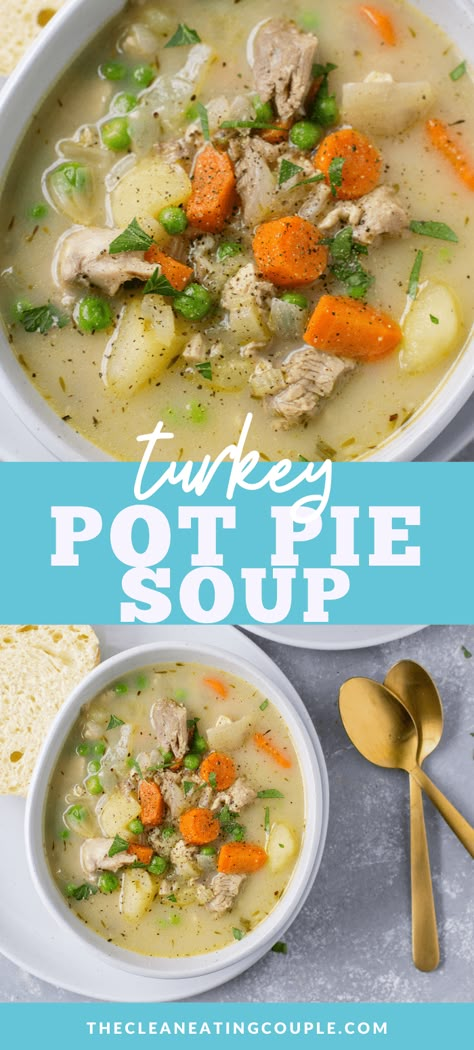 Instant Pot Turkey Soup, Turkey Pot Pie Soup, Instant Pot Lasagna Soup, Instant Pot Soup Recipe, Creamy Turkey Soup, Soup Lasagna, Instant Pot Lasagna, Turkey Easy, Healthy Turkey Recipes