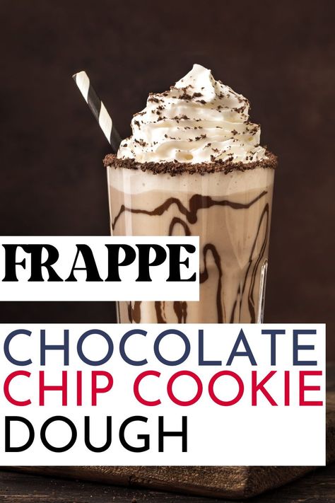 Home Made Frappe, Diy Cookie Dough, Frappe At Home, Homemade Chocolate Chip Cookie Dough, Homemade Frappe, Chocolate Chip Frappe, Bean Ideas, Chocolate Chip Cookie Dough Ice Cream, Ninja Coffee Maker