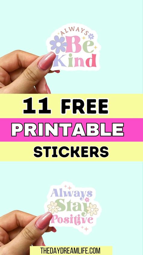 free printable stickers Free Printable Affirmation Stickers, Self Love Stickers Printable, Printable Vinyl Stickers, Motivational Stickers Free Printable, Teacher Stickers Free Printable, Free Printables Stickers, Free Stickers Printables, Cute Printable Sticker Sheets, Bujo Stickers Printable