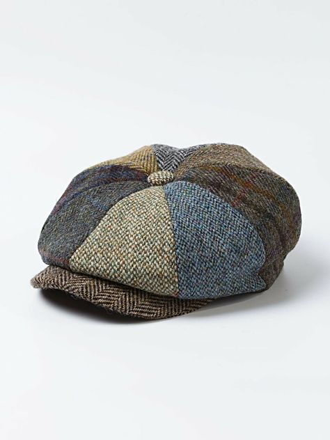 Patch Harris Tweed Baker Boy Cap Old Man Outfit, Light Academia Style, Tweed Outer, British Hats, Boy Design, Baker Boy Cap, Baker Boy Hat, Outer Hebrides, Baker Boy