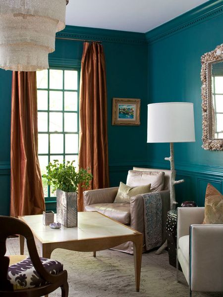 Teal Tension (Dulux) Teal Living Room Decor, Teal Living Room, Teal Rooms, Brown Living Room Decor, Teal Living Rooms, Brown Couch Living Room, Teal Decor, Living Room Brown, Dark Living Rooms