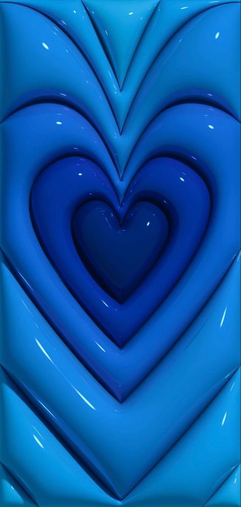 Blue Heart 3d Wallpaper, Her Ipad Wallpaper Blue, Jelly Wallpaper Aesthetic, Blue Puffy Wallpaper, Puffy Wallpaper Aesthetic, 3d Lockscreen Blue, Jelly Wallpaper Iphone, Blue 3d Wallpaper, Puffy Wallpaper