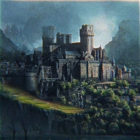 ASOIAF Castles Fantasy Castle Art, Art Of The Day, Old Castle, Art Showcase, Rpg Map, Castle Art, 다크 판타지, Fantasy Castle, Fantasy City