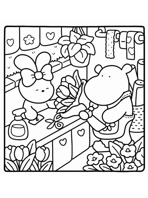 40+ Free Printable Coco Wyo Coloring Pages 🍓🌻 - Coloringpagesforkids.net Colouring Pages Aesthetic, Coco Wyo, Bobbie Goods, Spring Coloring Pages, Summer Coloring Pages, Kitty Coloring, Bear Coloring Pages, Detailed Coloring Pages, Hello Kitty Coloring