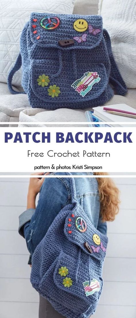 Cute and Fun Backpacks for Kids Free Crochet Patterns - Your Crochet Fun Backpacks, Vestidos Bebe Crochet, Backpacks For Kids, Mochila Crochet, Crochet Backpack Pattern, Free Crochet Bag, Crochet Backpack, Crochet Bag Pattern Free, Pola Amigurumi