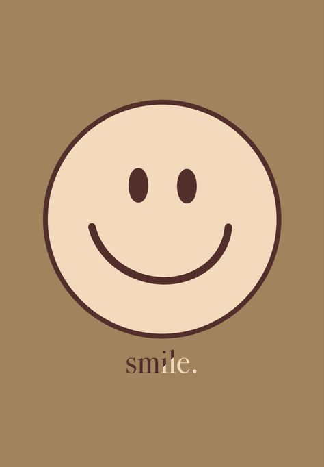 Brown Aesthetic Smiley Face, Brown Smiles, Brown Aesthetic Lockscreen, Smile Face Aesthetic, Brown Smiley Face, Smile Face Emoji, Classroom Windows, Chocolate Drawing, Green Logo Design