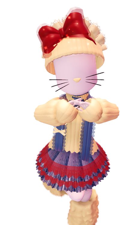 Royale High Sleepover Outfit, Royale High Hello Kitty Outfit, Hello Kitty Rh, Royale High Cat Outfits, Royal High Outfit Idea, Sanrio Royale High, Animal Royale High, Animal Royale High Outfit, Royale High Hat Combos