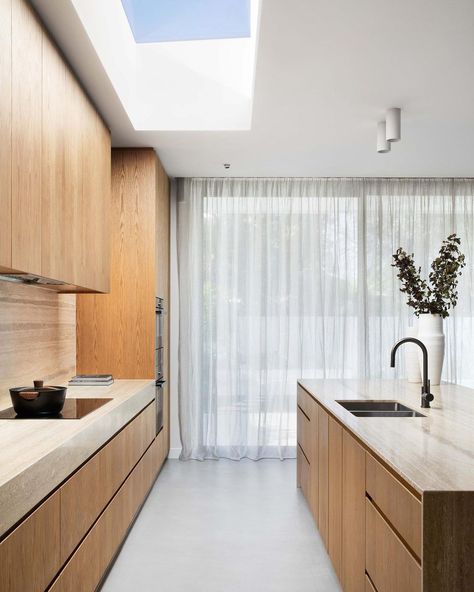 Skylight in kitchen Skylight In Kitchen, Modern Skylights, Skylight Kitchen, Faucets Kitchen, Sinks Kitchen, Kitchen Floors, Kitchen Living Dining, Tiles Kitchen, The Local Project