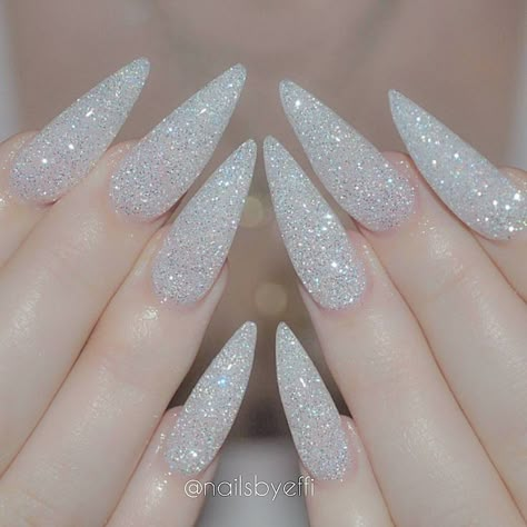 just a book of my ocs #fanfiction #Fanfiction #amreading #books #wattpad White Sparkly Acrylic Nails, Goth Stiletto Nails, Sparkly Acrylic Nails, White Stiletto Nails, Glitter Stilettos, New Years Nails, Nails Silver, White Glitter Nails, Nails Stiletto