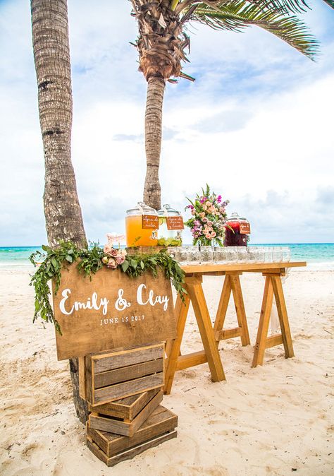 Beachy Wedding Decor, Beach Wedding Ceremony Decor, Beachy Boho Wedding, Beach Wedding Setup, Beach Wedding Decorations Reception, Casual Beach Wedding, Wedding In Mexico, Dream Beach Wedding, Bamboo Bar