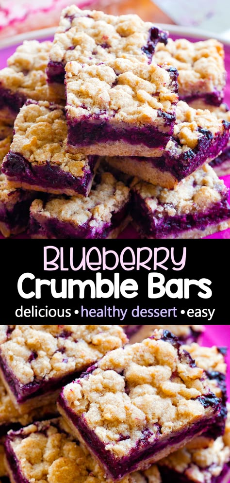 Fast Blueberry Dessert, Keto Blueberry Bars, Blueberry Oat Crumble Bars, Sugar Free Blueberry Desserts, Blueberry Bars Recipes, Easy Recipes Desserts Quick, What To Do With Blueberries, Oatmeal Blueberry Bars, Blueberry Boyfriend Bait