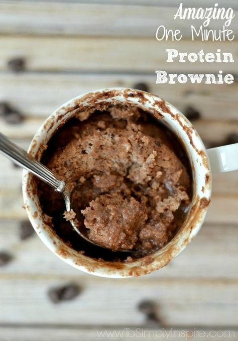 Amazing One Minute Protein Brownie Protein Mug Brownie, Oven Baked Cod, To Simply Inspire, Protein Brownie, Mug Brownie, Parmesan Roasted Broccoli, Curry Chicken Salad, Quiche Muffins, Baked Cod Recipes