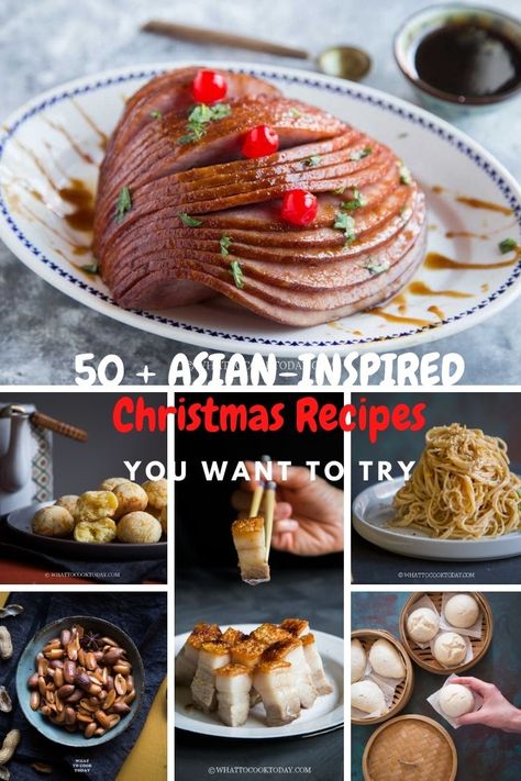 Christmas Asian Food, Asian Christmas Dinner, Chinese Food Christmas Dinner, Chinese Christmas Food, Chinese New Year Party Ideas, Korean Christmas Food, Japanese Christmas Food, Asian Christmas Food, Christmas Main Course