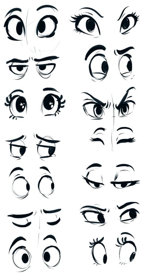 Apr 4, 2020 - Description I might scrap this later, but I seem to get a lot of questions about how I draw eyes so here's these and the video of them being drawn. Cartoon People Tutorials, Painting Cartoon Eyes, How To Draw A Cartoon Face Step By Step, Types Of Cartoon Drawing Styles, Disney Eyes Drawing, Cartoon Style Drawing Reference, Eye Simple Drawing, Expressive Eyes Drawing, Cartoon Eye Drawing Styles