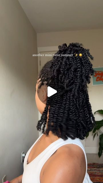 Summer Twist Hairstyles, Micro Twist Hairstyles, Minitwiststyles Natural Hair, Long Lasting Protective Hairstyles, Mini Twist Hairstyles With Extensions, Shoulder Length Twists For Black Women, Mini Twist Bob, Short Marley Twists Styles, Natural Mini Twists