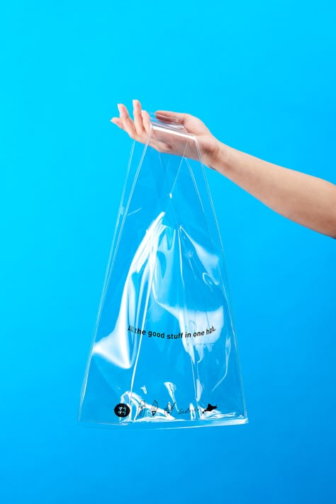 ZAKUZAKU Transparent Bag on Behance Hampers Bag, Backpack Designs, Transparent Backpack, Transparent Bags, Pr Kit, Promotional Bags, Clothing Packaging, Pouch Packaging, Business Packaging