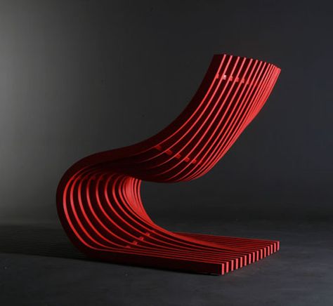 Double Section Chair by Piegatto Parametric Furniture, Famous Chair, Double Chair, Thonet Chair, Cnc Furniture, Ball Chair, Red Chair, Contemporary Chairs, Art Chair