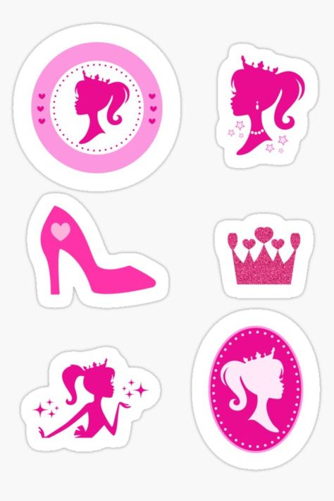 #باربي #ستيكرات بنات #اpink #barbie Barbie Birthday Printables, Barbie Cutouts, Barbie Stickers Printable, Barbie Clipart, Barbie Stickers, Barbie Decor, Barbie Invitations, Pink Scrapbook, Barbie Crafts