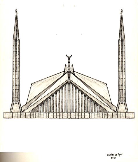 My drawing, illustration, Faisal Mosque, Islamabad, Pakistan, Asia Faisal Masjid Drawing, Faisal Masjid, Mosque Drawing, Country Drawings, Faisal Mosque, Pakistani Culture, Drawing Scenery, Islamabad Pakistan, Inspiration Painting