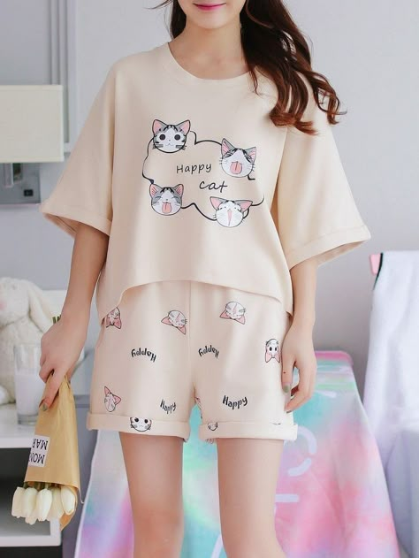 Lingerie Outfit Night, Cute Pajama, Pajama Fashion, Sleepwear Fashion, Cute Pajama Sets, Cute Sleepwear, Trendy Dress Outfits, Kawaii Fashion Outfits, Korean Fashion Dress