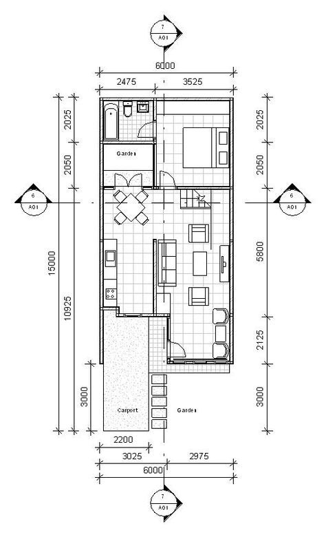 http://igensky.hubpages.com/hub/House-Design-on-6m-x-15m-Plots Small Plot House Designs, Wide House Plans, Compact House Plans, Wide House, Narrow Houses, Modular Home Plans, Narrow House Designs, Small Villa, Indian House Plans