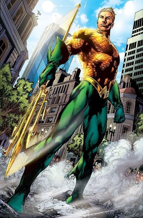 FISHMAN! Just kidding its aquaman Aquaman Dc Comics, Aquaman Comic, Art Dc Comics, Marvel Fanart, Martian Manhunter, Univers Dc, Arte Dc Comics, Dc Comics Superheroes, Bd Comics