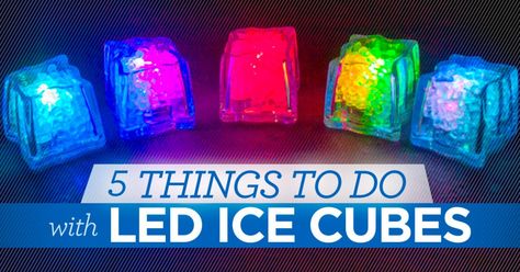 5 Things to Do with LED Ice Cubes Led Cube Table, Floating Water Lanterns, Led Ice Cubes, Fake Ice Cubes, Cake Sparklers, 40th Anniversary Party, Floating Lanterns, Lemonade Party, Team Pink