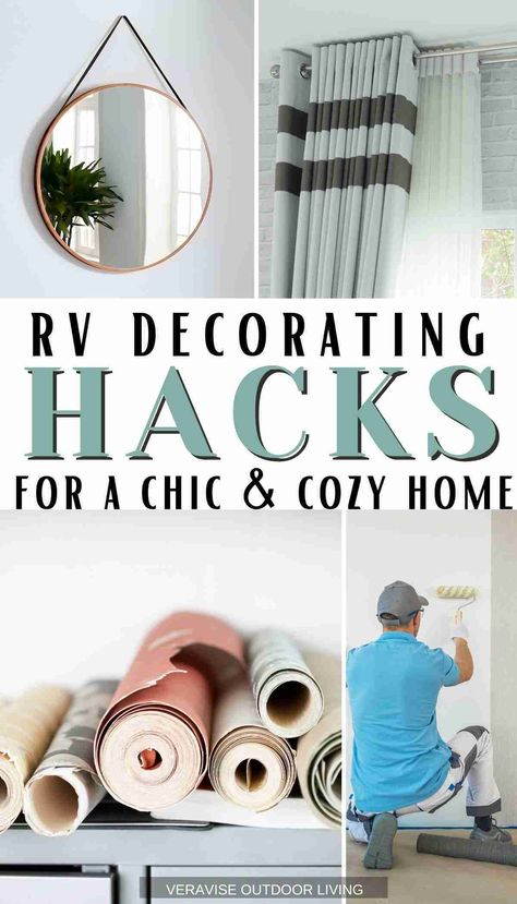 Crochet Home Decor Ideas, Campsite Decorating, Decorating Your Rv, Rv Decorating, Rv Interior Design, Travel Trailer Decor, Rv Upgrades, Travel Trailer Living, Decorating Hacks