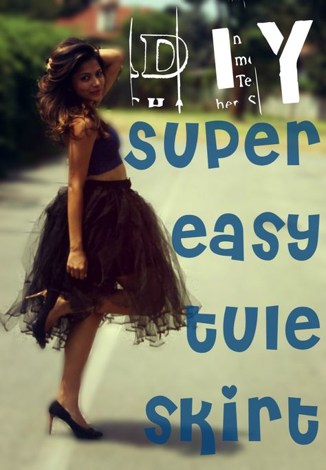 Sweet Simple and Stylish : DIY no sew Tule Skirt Tule Skirt Diy, No Sew Tulle Skirt, Tulle Skirt Pattern, Diy Clothes No Sewing, Diy Clothes Tutorial, Diy Tulle Skirt, Witches Night, Skirt Pattern Free, Diy Fashion Ideas