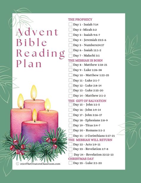 Prepare your heart for Christmas with our Advent Bible reading plan. Explore prophecies, the birth of Jesus, the gift of salvation, and the promise of His return through daily scriptures. Christmas Daily Bible Reading, Bible Reading For December, Christmas Scripture Reading Plan, Christmas Advent Reading Plan, Bible Christmas Reading Plan, Christmas Bible Challenge, Bible Reading Plan For December, Kids Christmas Bible Reading Plan, Christmas Reading Plan