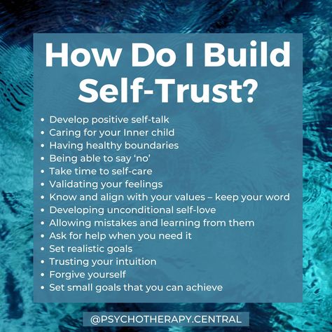 How do I build Self-trust? Self-trust has helped me a lot when building resilience. Like being in a relationship with anyone, building trust with yourself, especially if you have a history of abandoning yourself, takes time. You have to prove to yourself, and the inner child part of yourself, that you can be trusted. How To Build Trust With Yourself, How To Build Boundaries, How To Trust Myself, Build Self Trust, How To Build Self Trust, Building Self Trust, How To Trust, How To Build Trust, How To Build Self Esteem