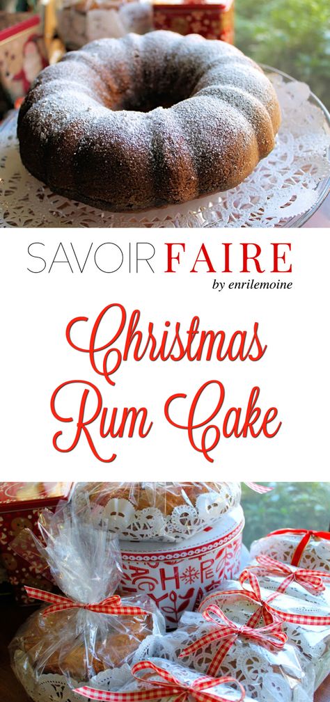 This Christmas Rum Cake recipe is a must for the holidays. If stored in a tin or tightly closed container, this delicious Rum Cake can be kept fresh for several weeks. Click for the step-by-step recipe. Thank you! via @enrilemoine Christmas Rum Cake, Fruit Frosting, Rum Cake Recipe Easy, Black Cake Recipe, Chocolate Rum Cake, Venezuelan Recipes, Rum Cake Recipe, Drinks Summer, Baked Sweets