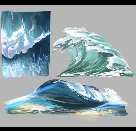 Concept Art Tutorial, Digital Painting Techniques, Water Drawing, 수채화 그림, Water Art, Concept Art Drawing, Digital Painting Tutorials, Fantasy Art Landscapes, Art Practice