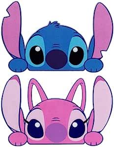 Stitch Stencil Disney, Stitch And Angel Cake, Lilo En Stitch, Angel Stitch, Stitch Cake, ليلو وستيتش, Lilo And Stitch Drawings, Idee Cricut, Pink Stitch