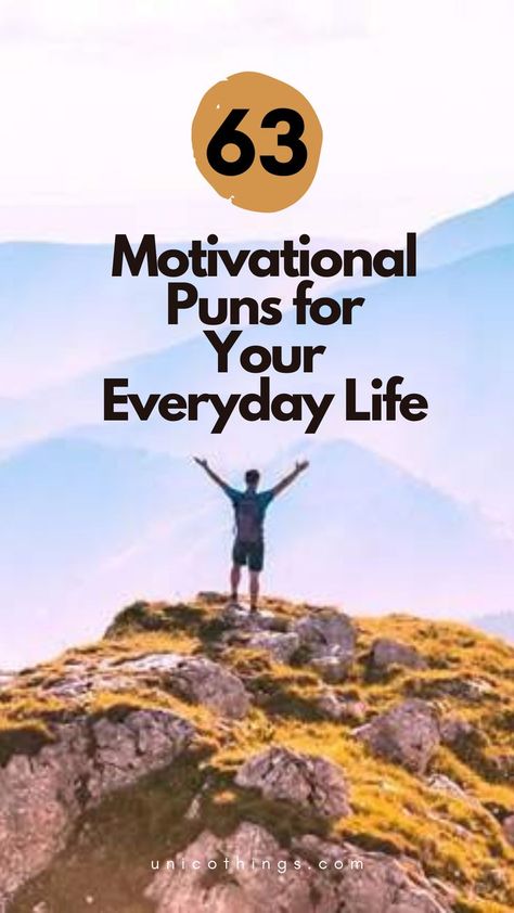 Stay motivated and entertained with these funny and hilarious motivational puns that will let laughter be your driving force. Motivation Puns, Encouragement Puns Funny, Encouraging Puns, Driving Puns, Motivational Puns, Cute Puns Motivation, Fitness Puns, Work Puns, Strengthen Your Mind