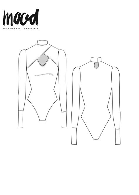 Sewing Patterns Bodysuit, Mood Patterns, Bodysuit Pattern, Mood Sewciety, Sewing Patterns Free Women, Jumpsuit Pattern Sewing, Mood Designer Fabrics, Free Sewing Pattern, Sew Ins