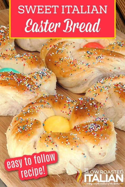 Homemade Easter Candy, Best Dinner Rolls, Italian Easter Recipes, Italian Easter Bread, Easter Bread Recipe, Easter Brunch Recipes, Simple Bread, Slow Roasted Italian, Easter Ham