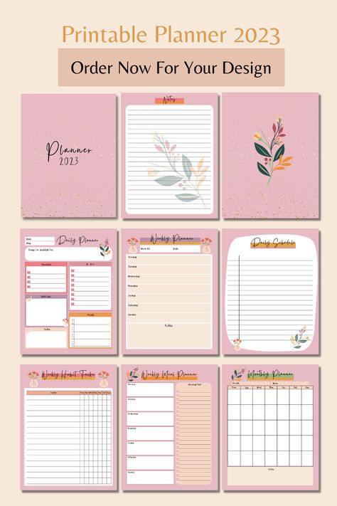 Are you looking for a simple and effective way to stay organized? With my planner design, you can stay on top of your schedule and achieve your goals with ease. Don't wait any longer to get organized. Head to Fiverr now to place your order for our simple planner design. You'll be amazed at how much more you can accomplish when you have a clear plan in place. #planner #organization #productivity #simple planner design Exam Planner, Daily Planner Design, Daily Planner Notepad, Note Pad Design, Simple Planner, My Planner, Daily Planner Pages, Notes Planner, Custom Planner