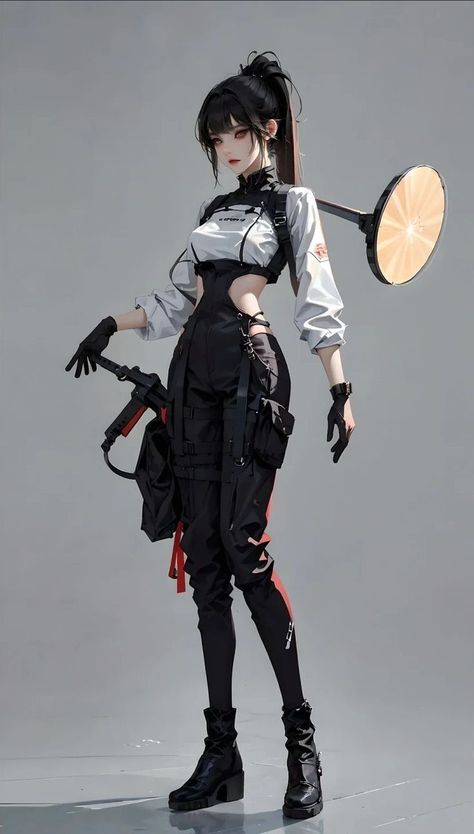 Cyberpunk Girl Outfit, Cyberpunk Inspired Outfit, Mafia Outfits Female, Cyberpunk Outfit Design, Cyberpunk Outfit Drawing, Cyberpunk Outfit Women, Techwear Outfits Women, Cyberpunk Fashion Women, Cyberpunk Dress