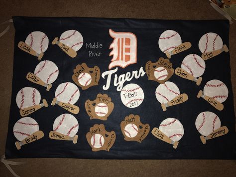 Opening Day Little League banner Tee Ball Banner Ideas, Baseball Team Poster Ideas, Tball Banner Ideas, Baseball Team Banner Diy, Baseball Opening Day Ideas Little League, Little League Opening Day Ideas, Baseball Team Banner Ideas, Baseball Banner Ideas Little League, Opening Day Baseball Ideas