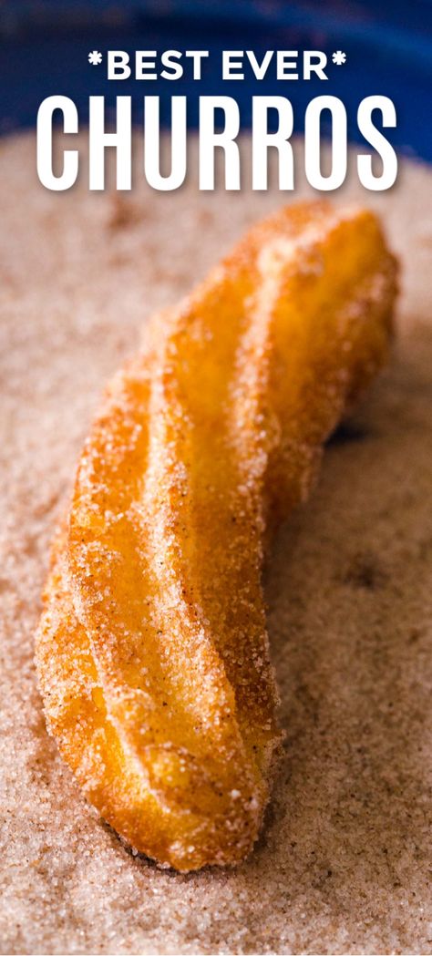 Homemade Churros Recipe, Easy Churros, Easy Churros Recipe, Homemade Churros, Churros Recipe, Mexican Dessert Recipes, Easy Baking Recipes, Desert Recipes, Food Cakes