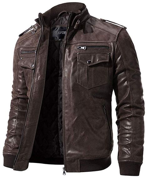 Jacket Men Style, Brown Leather Motorcycle Jacket, Jaket Motor, Man Cafe, Leather Jacket Men Style, Motorcycle Jacket Mens, Leather Jacket Style, Men's Leather Jacket, Jackets Men Fashion