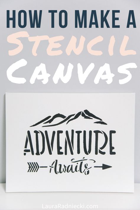 Painting With Stencils, Stencil Signs, Stencil On Canvas, Diy Easy Craft Ideas, Crafts Diy Easy, Spray Paint Crafts, Spray Paint Projects, Handmade Christmas Gift Ideas, Stencils Tutorials